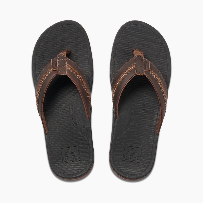 Black / Brown Reef Leather Ortho-coast | AHsJDPfhGhi