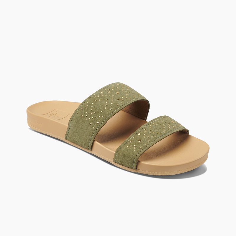 Olive Reef Cushion Vista Stud | yzNqr7iom8W