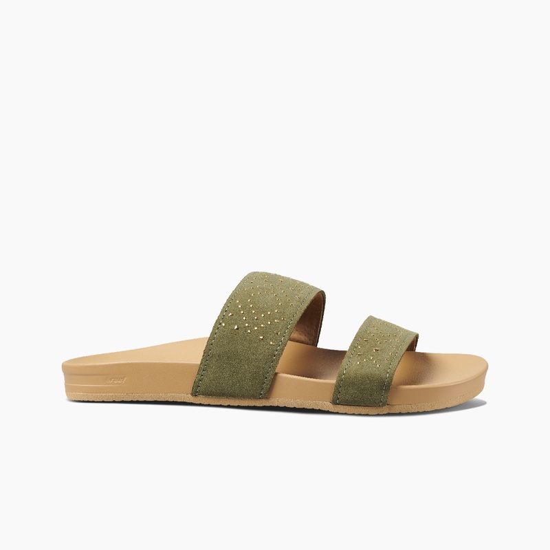 Olive Reef Cushion Vista Stud | yzNqr7iom8W