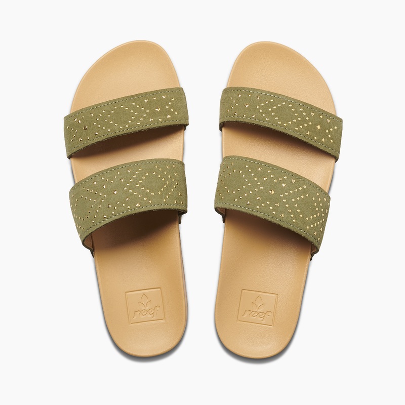 Olive Reef Cushion Vista Stud | yzNqr7iom8W